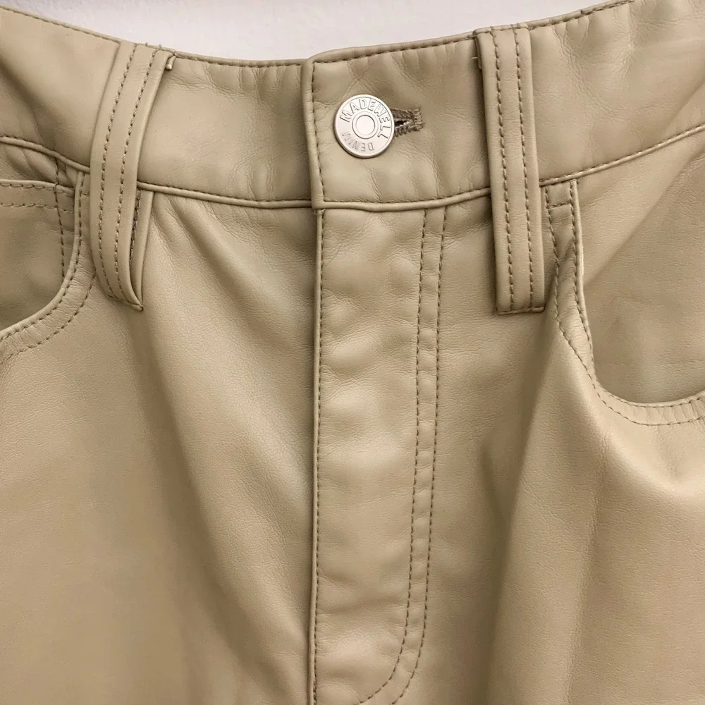 Madewell The Perfect Vintage‎ Straight Faux Leather Jean Size 25